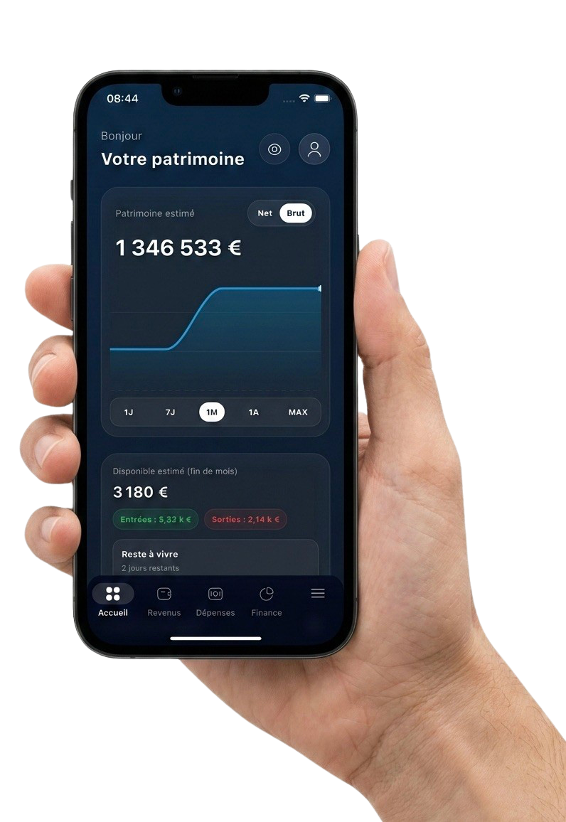 L'application Monera tenue en main